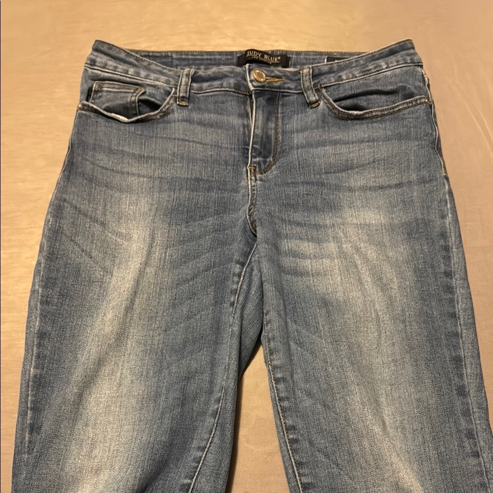 Judy Blue Straight Leg Blue Jeans with Stretch